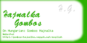 hajnalka gombos business card